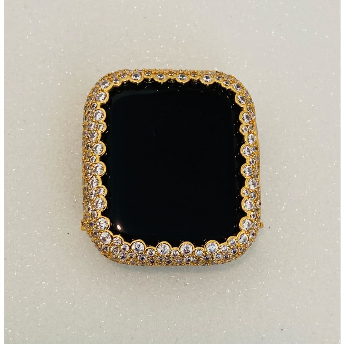 41mm 45mm 49mm Ultra Apple Watch Yellow Gold Custom Baguette Band Crystals & or Diamond Bezel Cover Smartwatch Bling Series 1-8 - 45mm apple