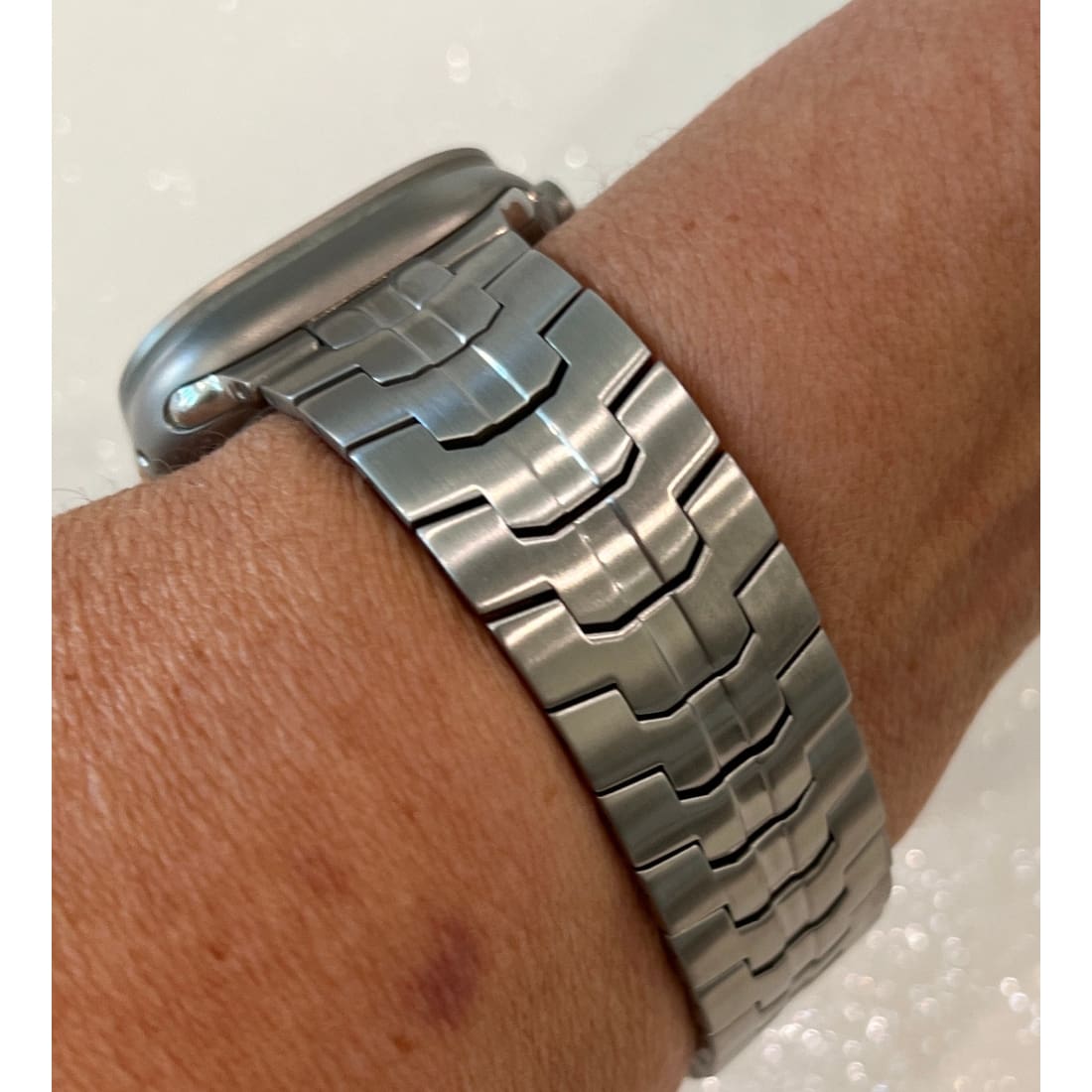 49mm Ultra Titanium Apple Watch Band Stainless Steel Buckle Ultra Apple Watch Band Men's Watch Band Silver - 49 apple watch, 49 apple