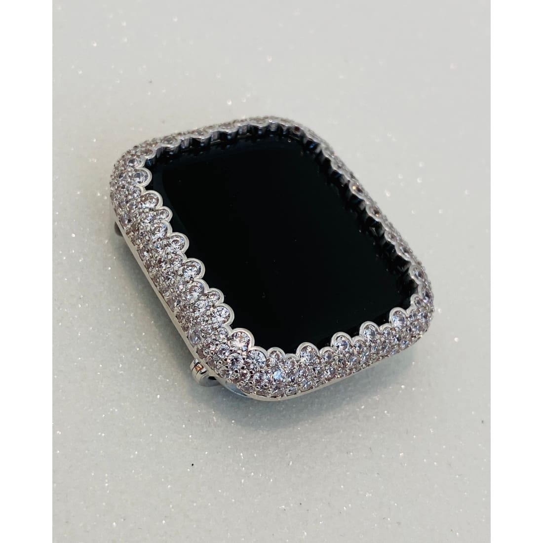 Apple Watch Band 41mm or 45mm 49mm Ultra Women's Silver Swarovski Crystal & or Lab Diamond Bezel Bumper Cover Smartwatch Series 8 - 49mm