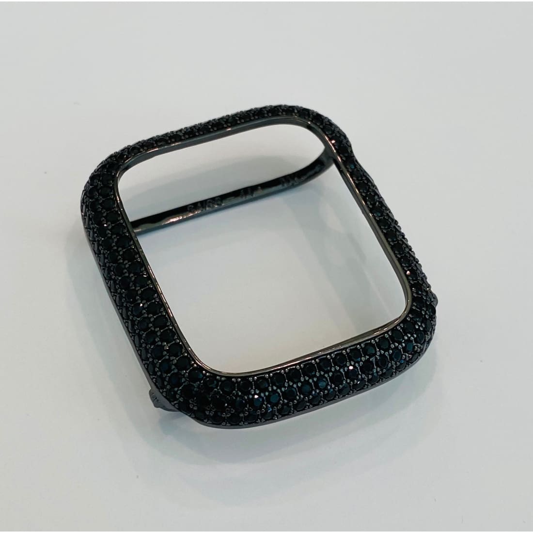 Apple Watch Band Black on Black 38mm 40mm 41mm 42mm 44mm 45mm 49mm Ultra Swarovski Crystals & or Apple Watch Cover Lab Diamond Bezel Case -