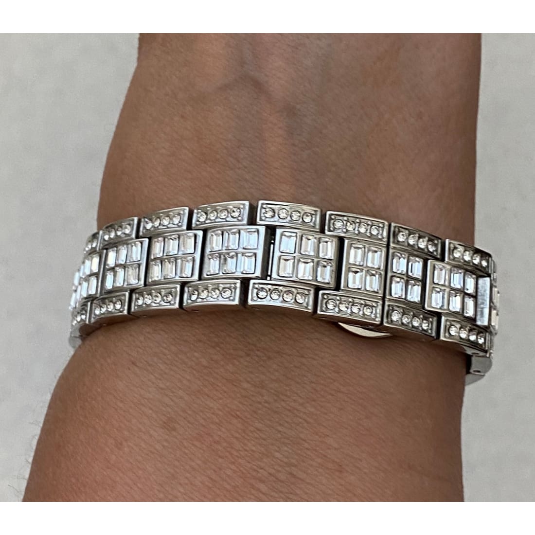 Apple Watch Band Womens Baguette Swarovski Crystals & or Lab Diamond Bezel Cover In 38,40,41,42,44,45mm Series 2,3,4,5,6,7,8 SE - 41mm Apple