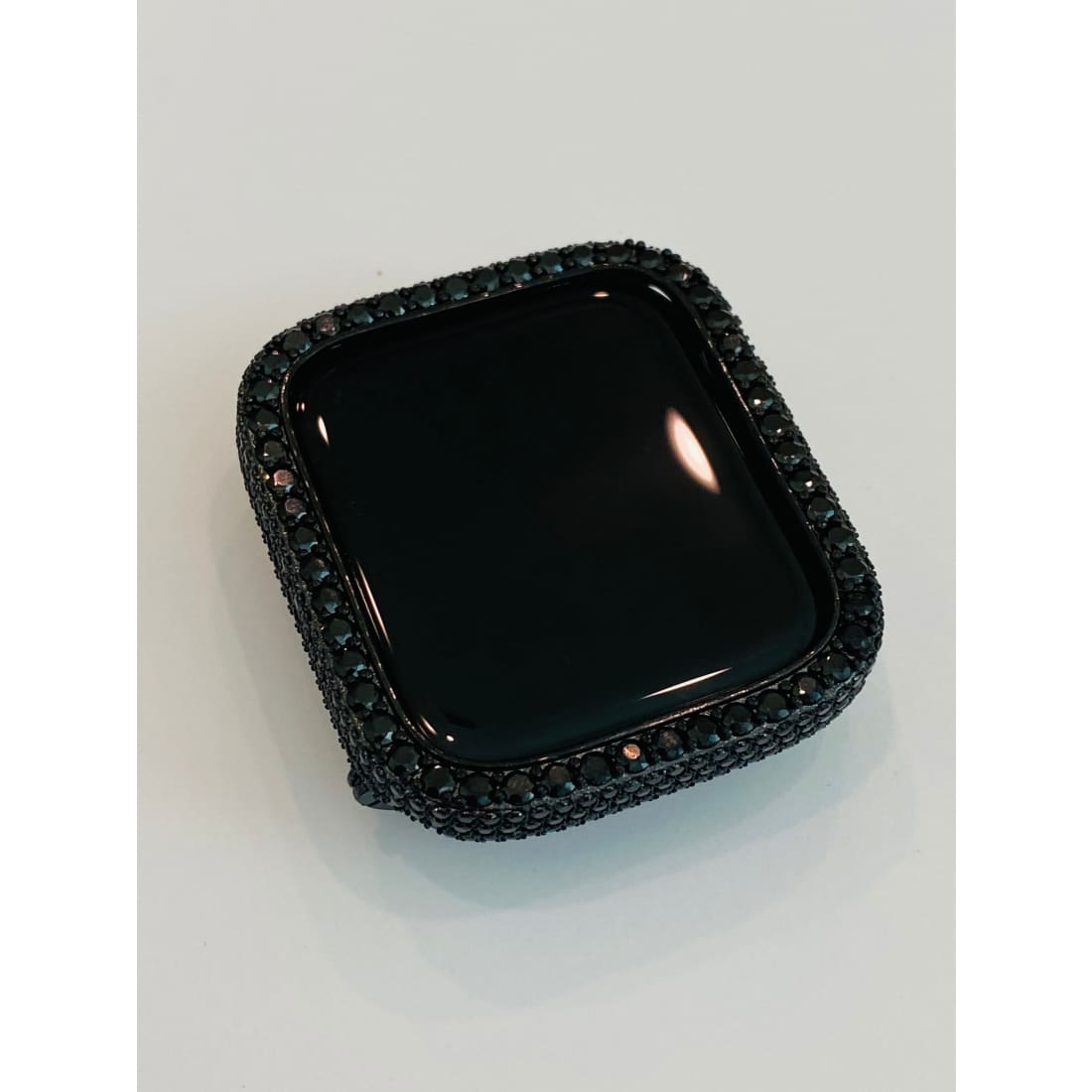 Apple Watch Bezel Cover 38mm-49mm Ultra with 2.5mm Lab Diamonds Silver Rose Gold Yellow Gold Black on Black Smartwatch Bumper - apple watch,