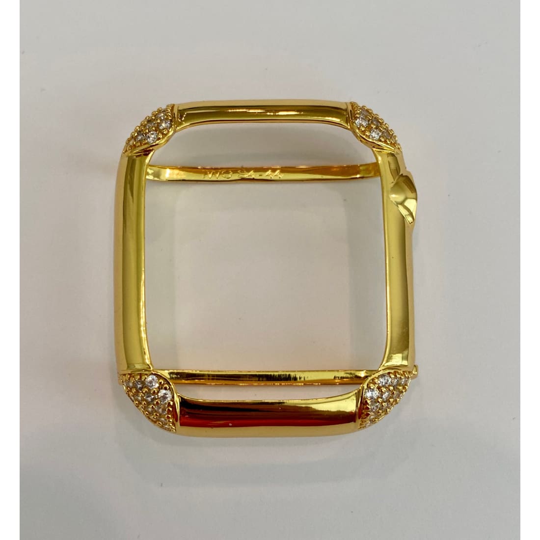 Apple Watch Bezel Cover 40mm 44mm Pave Lab Diamond Corners in Silver Rose Gold Yellow Gold Black on Black Final Sale - apple watch, apple