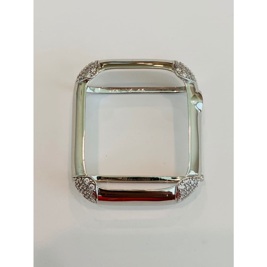 Apple Watch Bezel Cover 40mm 44mm Pave Lab Diamond Corners in Silver Rose Gold Yellow Gold Black on Black Final Sale - apple watch, apple