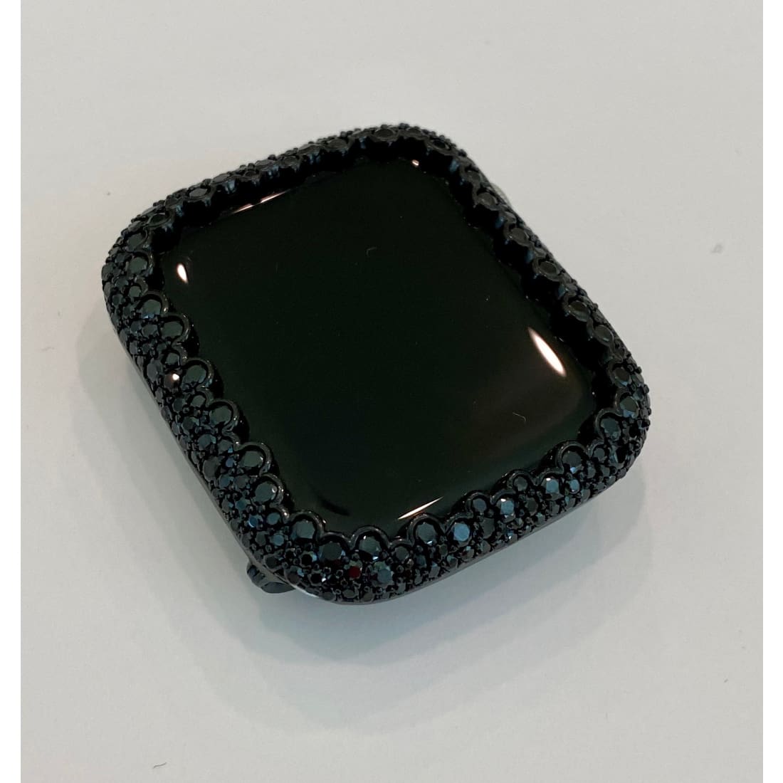 Apple Watch Case Cover 41mm 45mm 49mm Ultra Lab Diamond Bezel 38 40 42 44mm in Silver Rose Gold Yellow Gold Black on Black - 41mm apple