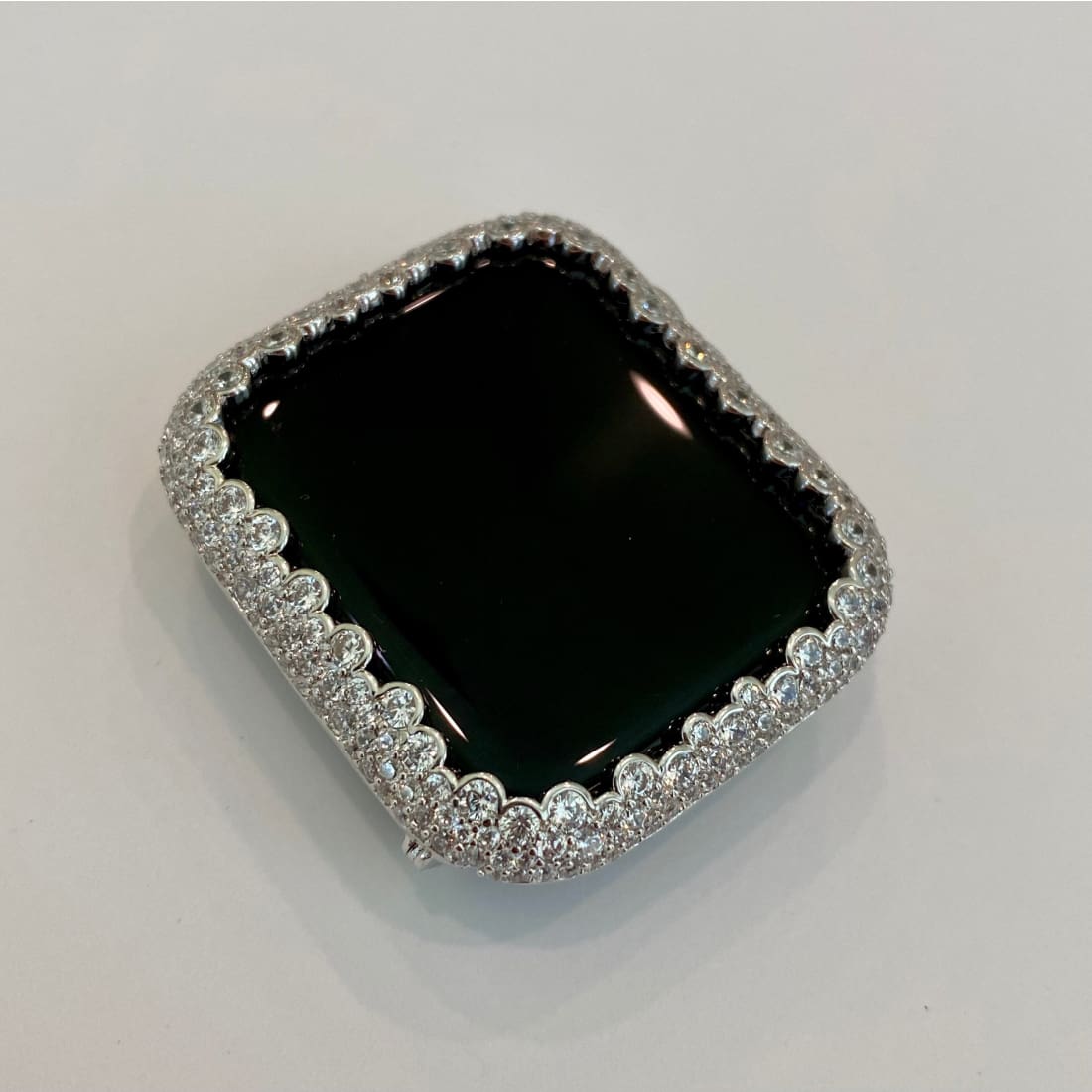 Apple Watch Case Cover 41mm 45mm 49mm Ultra Lab Diamond Bezel 38 40 42 44mm in Silver Rose Gold Yellow Gold Black on Black - 41mm apple