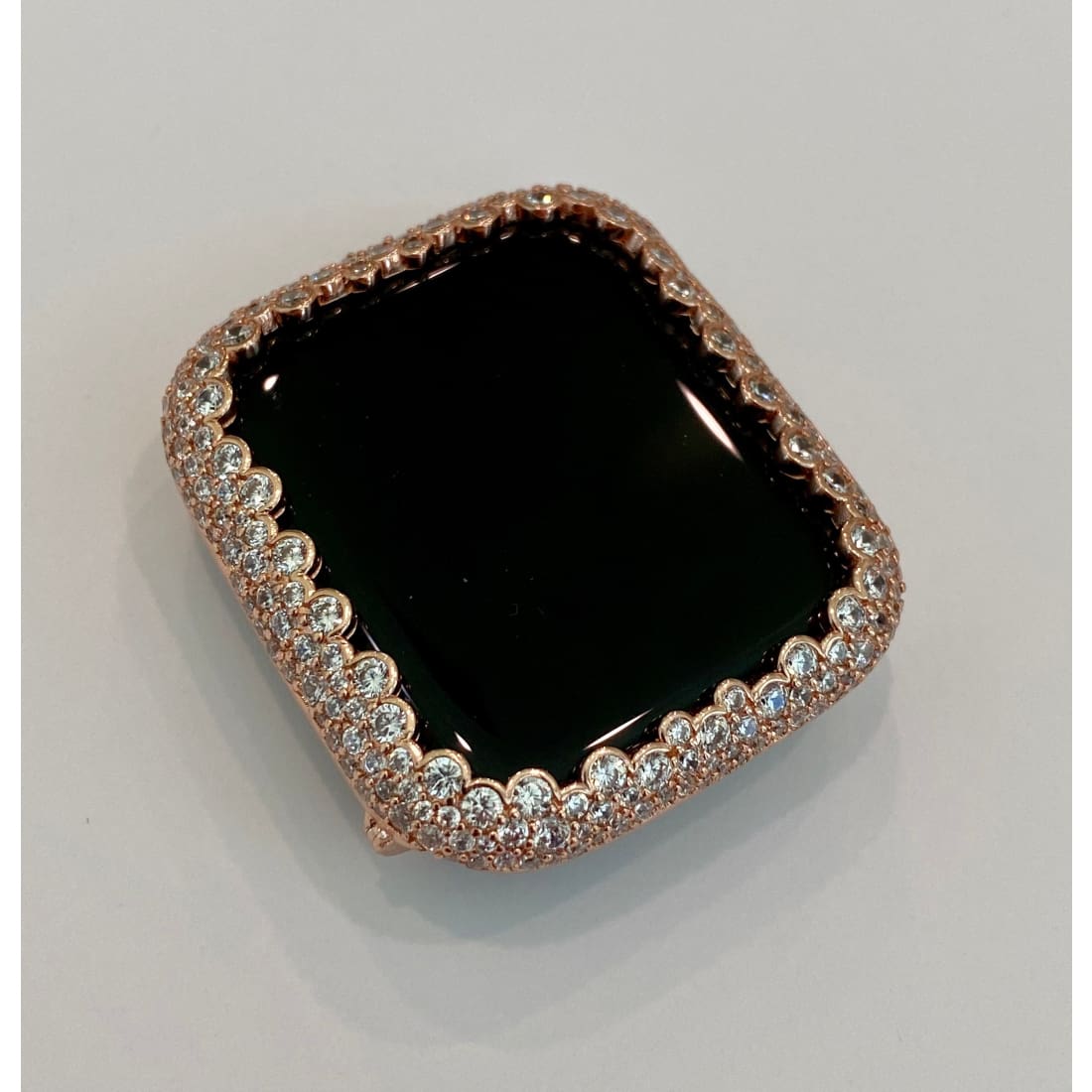 Apple Watch Case Cover 41mm 45mm 49mm Ultra Lab Diamond Bezel 38 40 42 44mm in Silver Rose Gold Yellow Gold Black on Black - 41mm apple