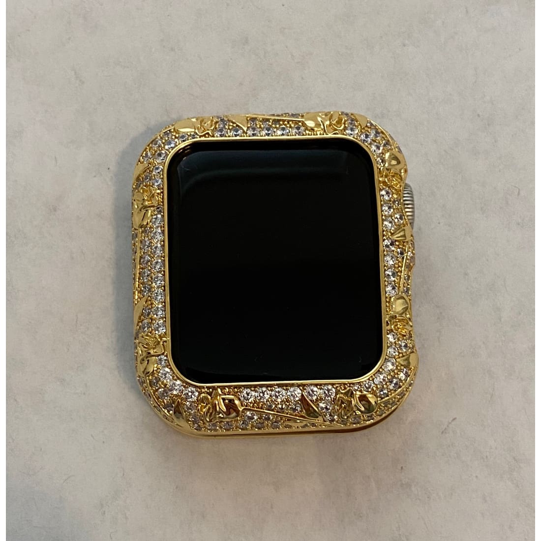 Apple Watch Case Cover Gold Swarovski Crystals Smartwatch Bumper Bezel Bling 38mm 40mm 42mm 44mm Series 6 - 38mm apple watch, apple watch,