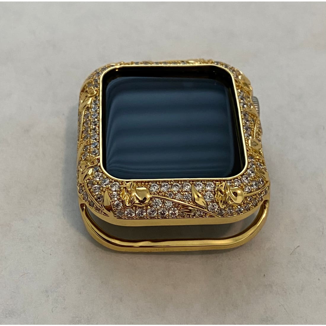 Apple Watch Case Cover Gold Swarovski Crystals Smartwatch Bumper Bezel Bling 38mm 40mm 42mm 44mm Series 6 - 38mm apple watch, apple watch,