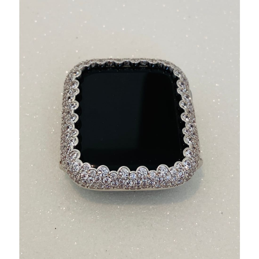 Apple Watch Cover 41mm 45mm 49mm Ultra Silver Lab Diamond Bezel Case 38mm 40mm 42mm 44mm Smartwatch Bumper Bling Series 1-8 - 41mm apple