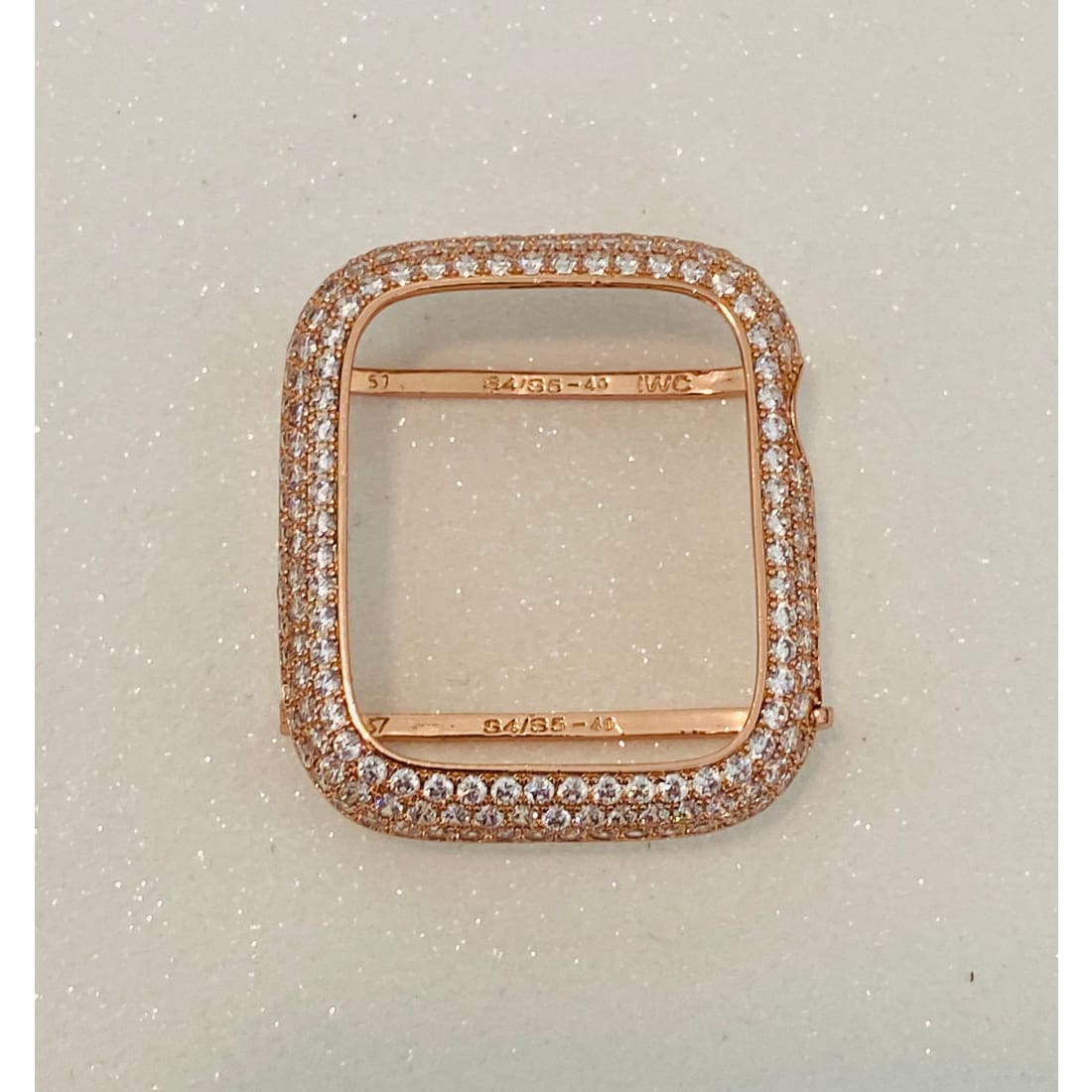 Apple Watch Cover 49mm Ultra Rose Gold Lab Diamond Bezel Case Smartwatch Bumper 38mm-45mm Iwatch Candy Bling - apple watch, apple watch