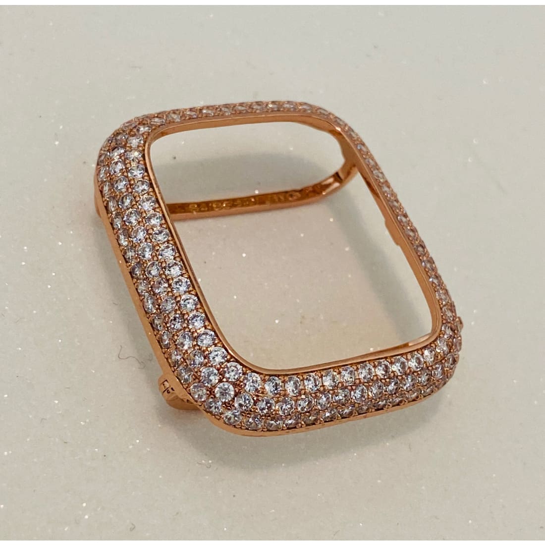 Apple Watch Cover 49mm Ultra Rose Gold Lab Diamond Bezel Case Smartwatch Bumper 38mm-45mm Iwatch Candy Bling - apple watch, apple watch