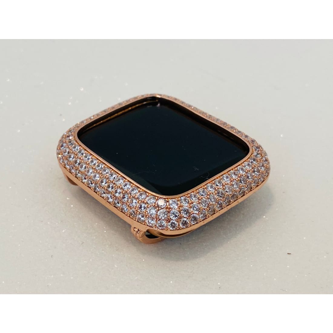 Apple Watch Cover 49mm Ultra Rose Gold Lab Diamond Bezel Case Smartwatch Bumper 38mm-45mm Iwatch Candy Bling - apple watch, apple watch