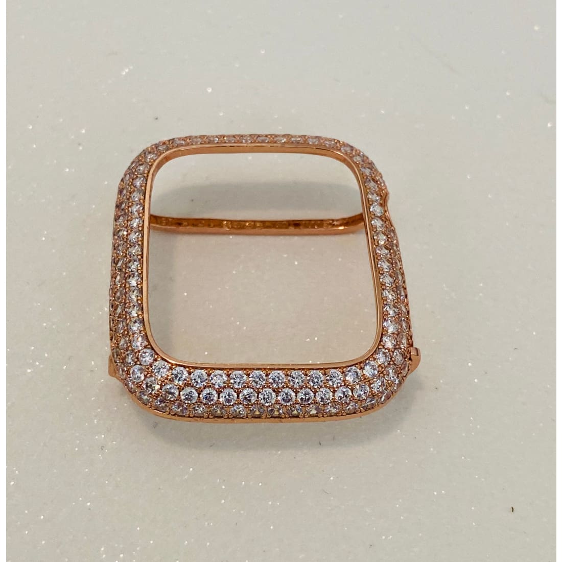 Apple Watch Cover 49mm Ultra Rose Gold Lab Diamond Bezel Case Smartwatch Bumper 38mm-45mm Iwatch Candy Bling - apple watch, apple watch