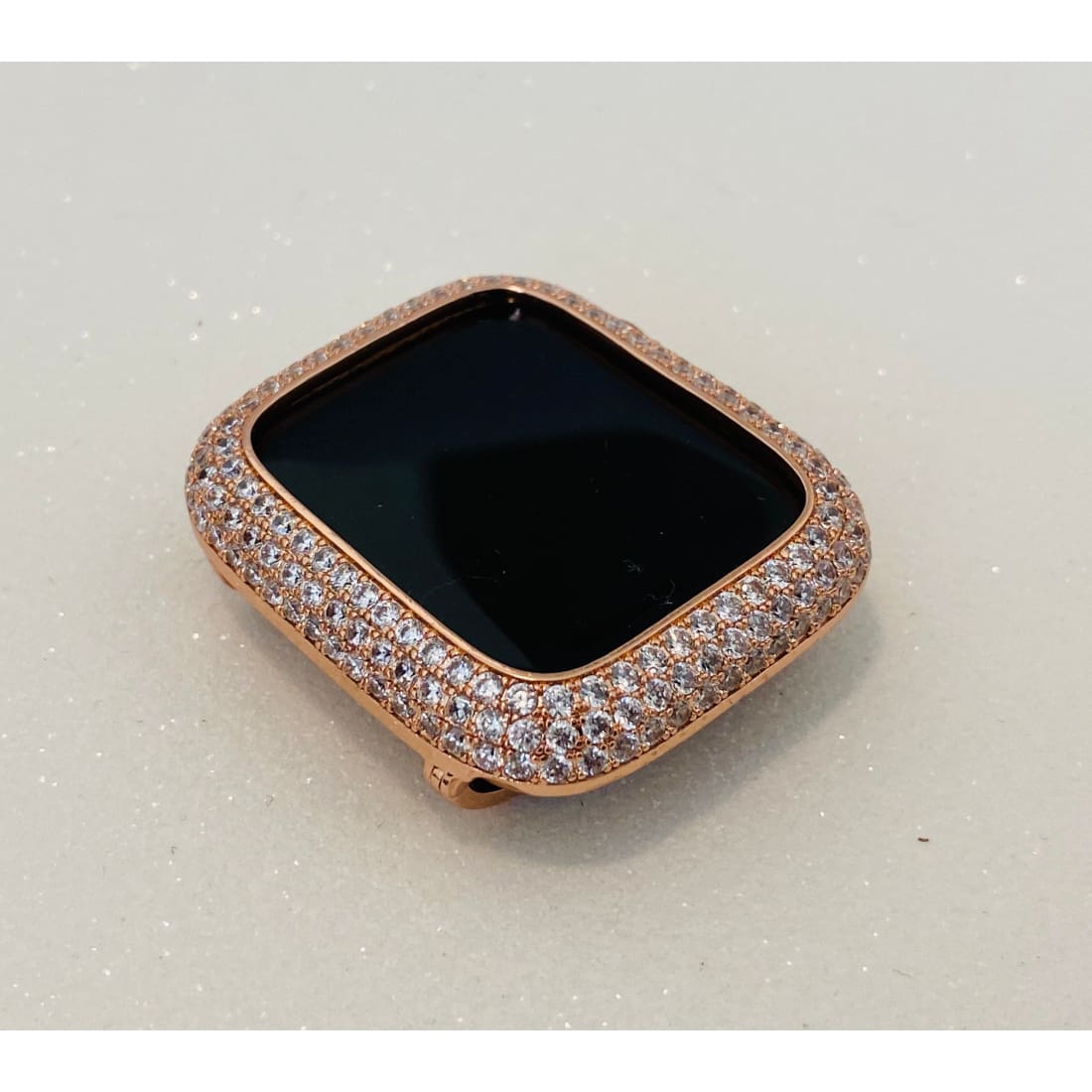Apple Watch Cover 49mm Ultra Rose Gold Lab Diamond Bezel Case Smartwatch Bumper 38mm-45mm Iwatch Candy Bling - apple watch, apple watch