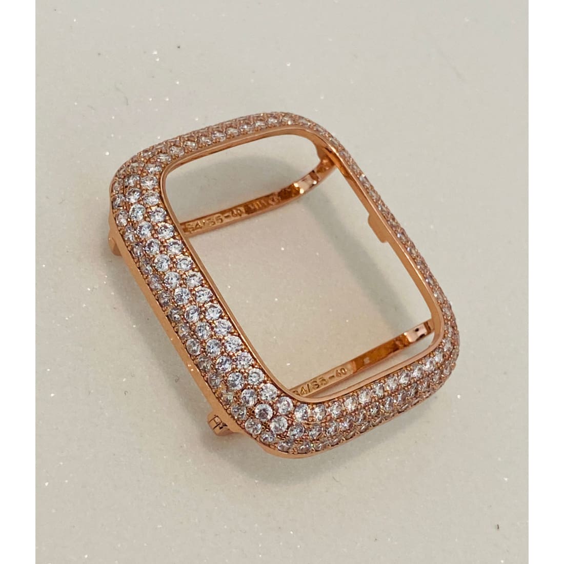 Apple Watch Cover 49mm Ultra Rose Gold Lab Diamond Bezel Case Smartwatch Bumper 38mm-45mm Iwatch Candy Bling - apple watch, apple watch