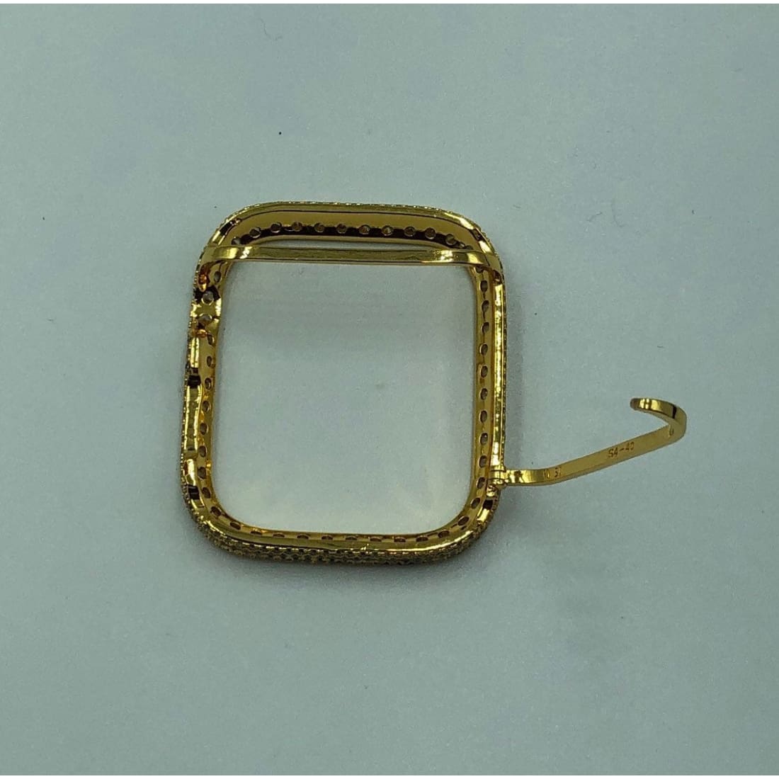 Apple Watch Cover Gold Lab Diamond Bezel Case Smartwatch Bumper Bling 38mm 40mm 41mm 42mm 44mm 45mm 49mm Ultra Series 1,2,3,4,5,6,7,8 SE -