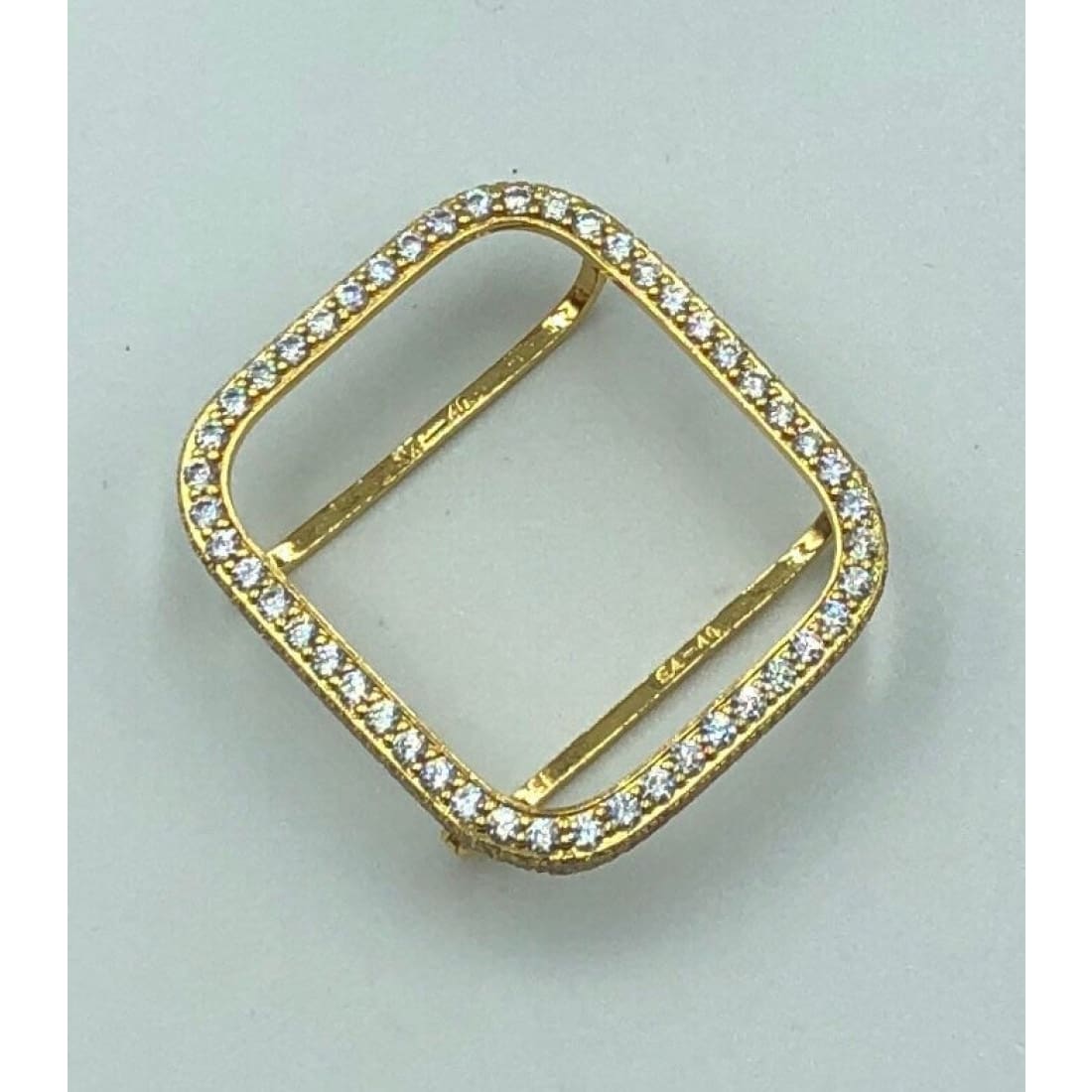 Apple Watch Cover Gold Lab Diamond Bezel Case Smartwatch Bumper Bling 38mm 40mm 41mm 42mm 44mm 45mm 49mm Ultra Series 1,2,3,4,5,6,7,8 SE -