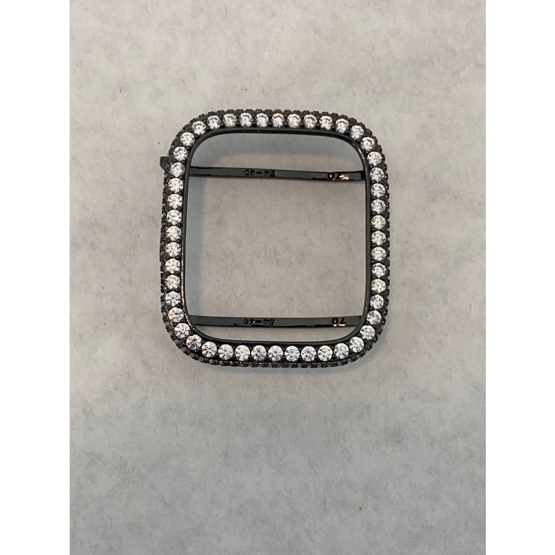 Black Apple Watch Band 41mm 45mm & or Lab Diamond Bezel Cover Iwatch Bling 38mm 42mm 44mm 40mm Series 1-8 SE - apple watch, apple watch
