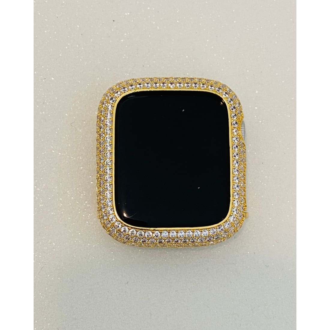 Designer Apple Watch Band Gold Series Rolex Style 38mm-49mm Ultra & or Smartwatch Lab Diamond Bezel Cover Smartwatch Bumper Bling - 49mm