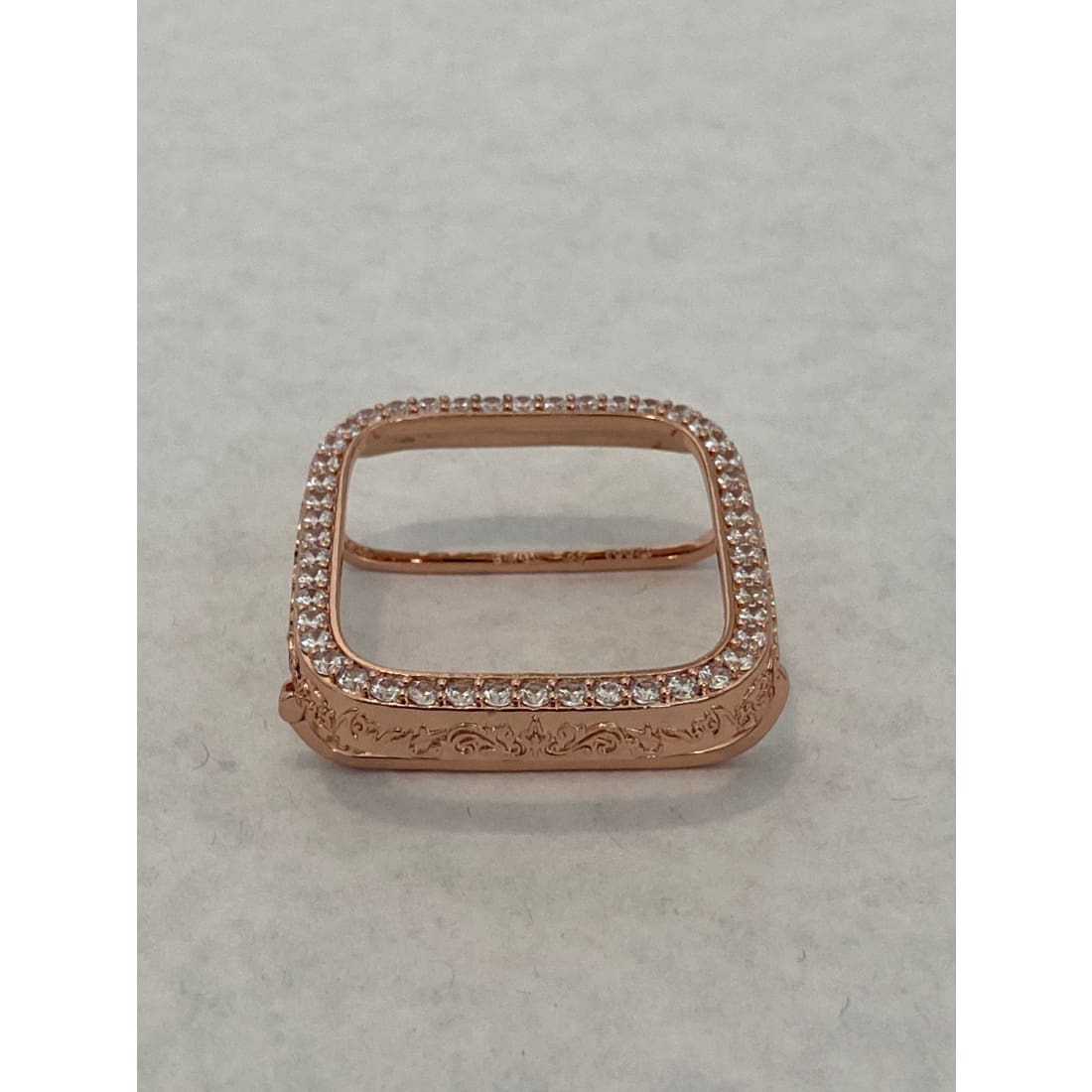 Designer Rose Gold Apple Watch Cover Set with Lab Diamonds Apple Watch Case Bumper 40mm 44mm Series 4,5,6 - apple watch, apple watch band,