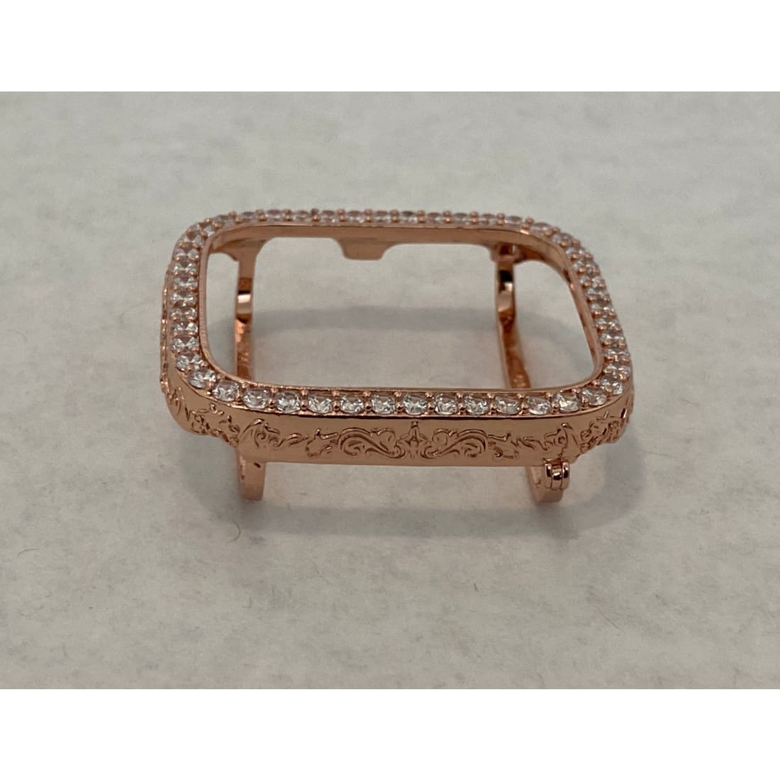 Designer Rose Gold Apple Watch Cover Set with Lab Diamonds Apple Watch Case Bumper 40mm 44mm Series 4,5,6 - apple watch, apple watch band,