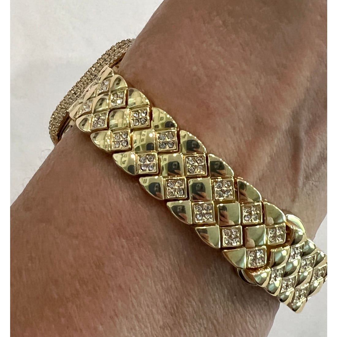 Gold Apple Watch Band 41mm 45mm 49mm Ultra Swarovski Crystals & or Apple Watch Cover Lab Diamond Bezel Case Smartwatch Bling 38mm-49mm -