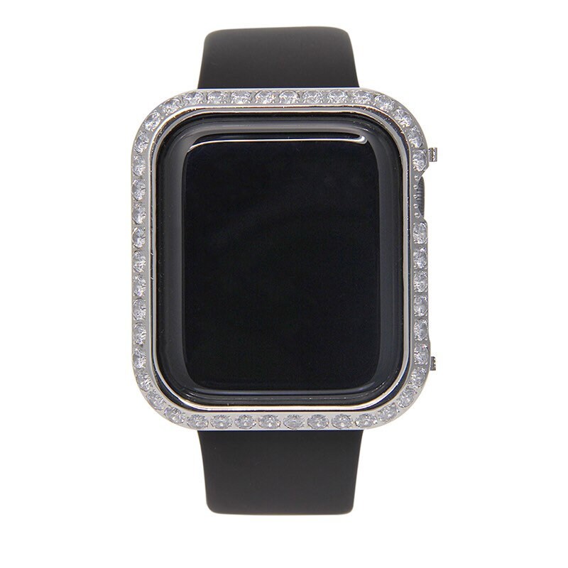 Custom Silver Apple Watch Case Swarovski Crystals for Iphone Watch Pretty Apple Cover 42mm Series 2/3 Iwatch Candy