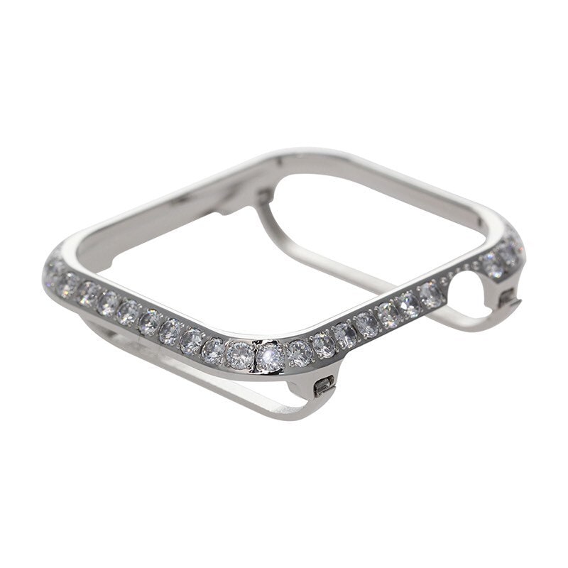 Custom Silver Apple Watch Case Swarovski Crystals for Iphone Watch Pretty Apple Cover 42mm Series 2/3 Iwatch Candy