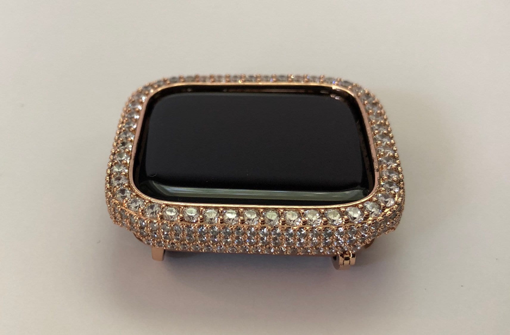 Apple Watch Cover Rose Gold Womens Lab Diamond Bezel Iphone Watch Case 38mm - 49mm Ultra Iwatch Cover Bling Series 11