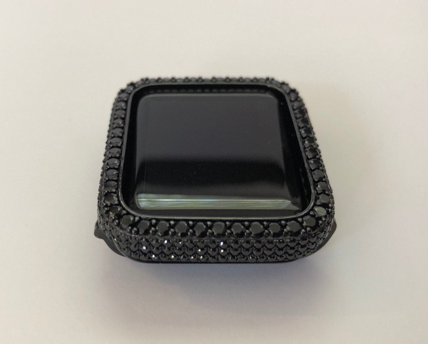 Black on Black Designer Apple Watch Case Lab Diamonds Apple Watch Cover Bumper Iwatch Candy Bling 38mm-49mm Ultra Series 2-11