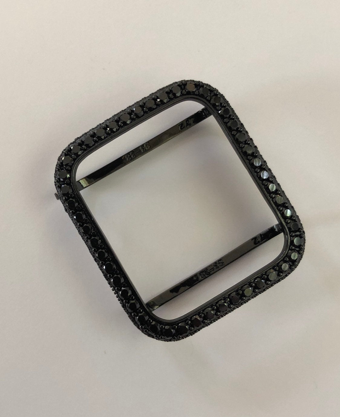 Series 2-11 Apple Watch Case Cover 38mm-49mm Black Lab Diamond Bezel 2.5mm Iwatch Band Smartwatch Bumper Bling 42mm 46mm