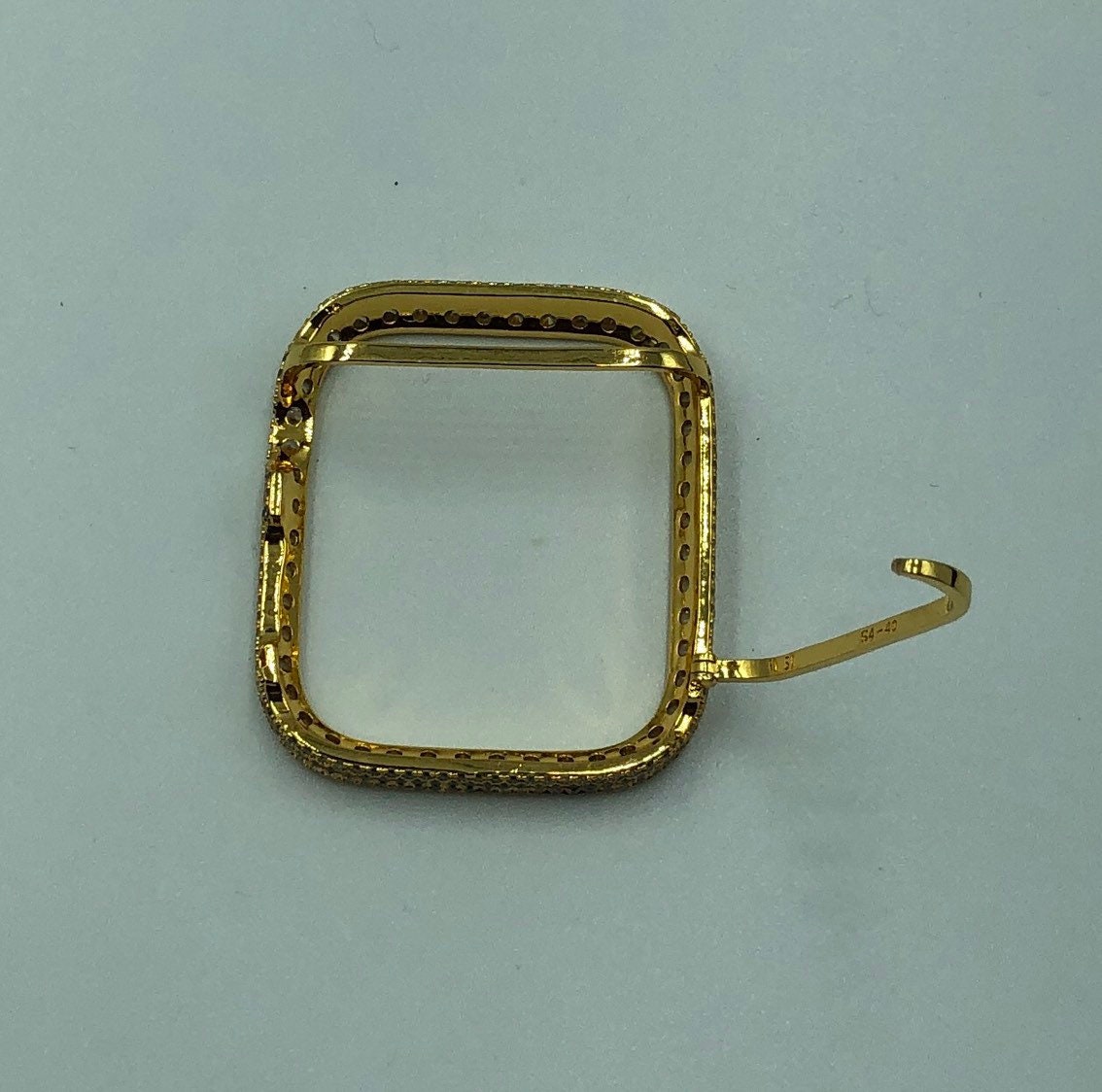 Apple Watch Cover Gold Lab Diamond Bezel Smartwatch Bumper Bling 38mm 40mm 41mm 42mm 44mm 45mm 46mm 49mm Ultra Series 2-10 SE Iwatch Case