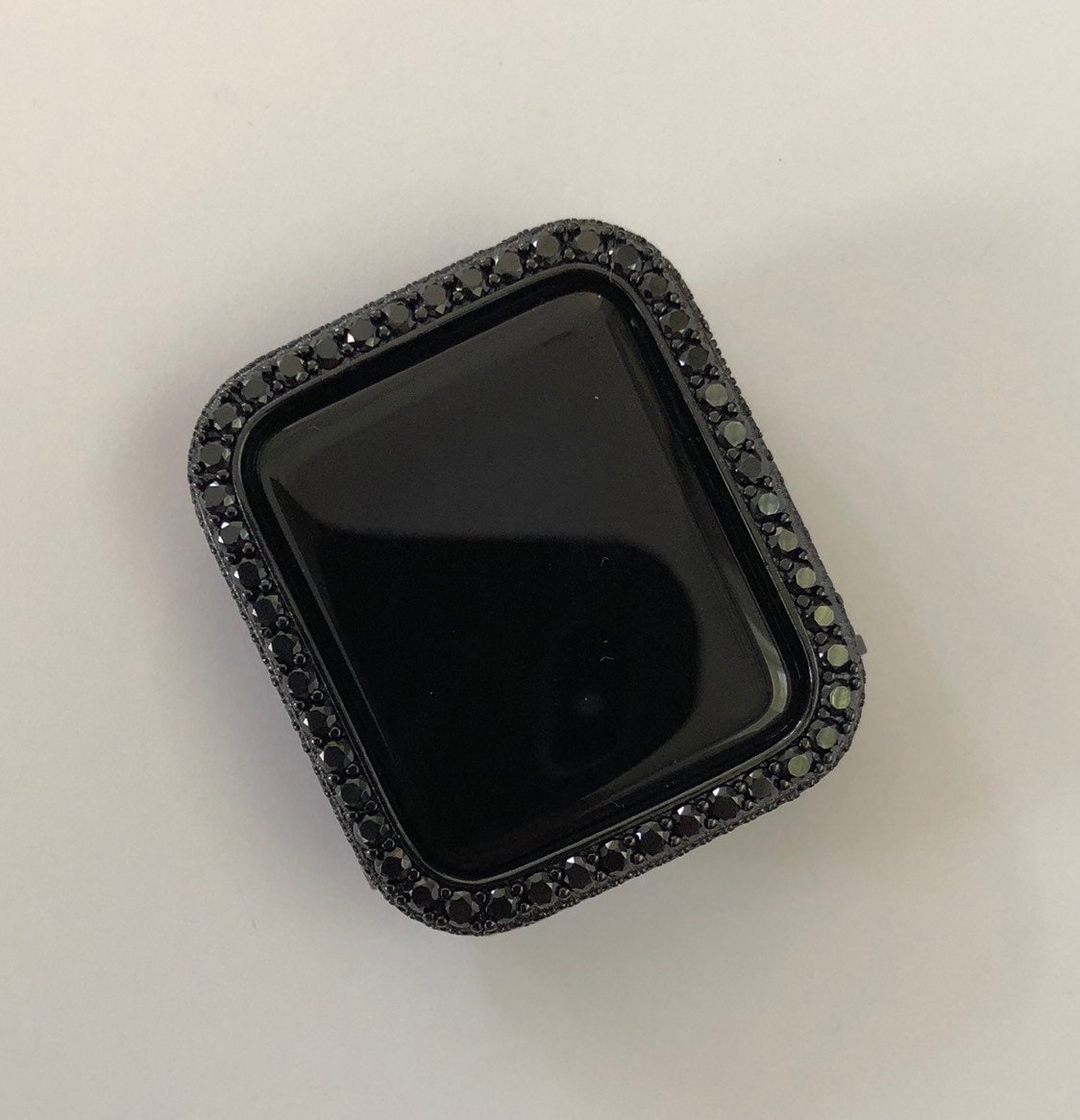 Series 2-10 Apple Watch Case Cover 38mm-49mm Black Lab Diamond Bezel 2.5mm Iwatch Band Smartwatch Bumper Bling 42mm 46mm