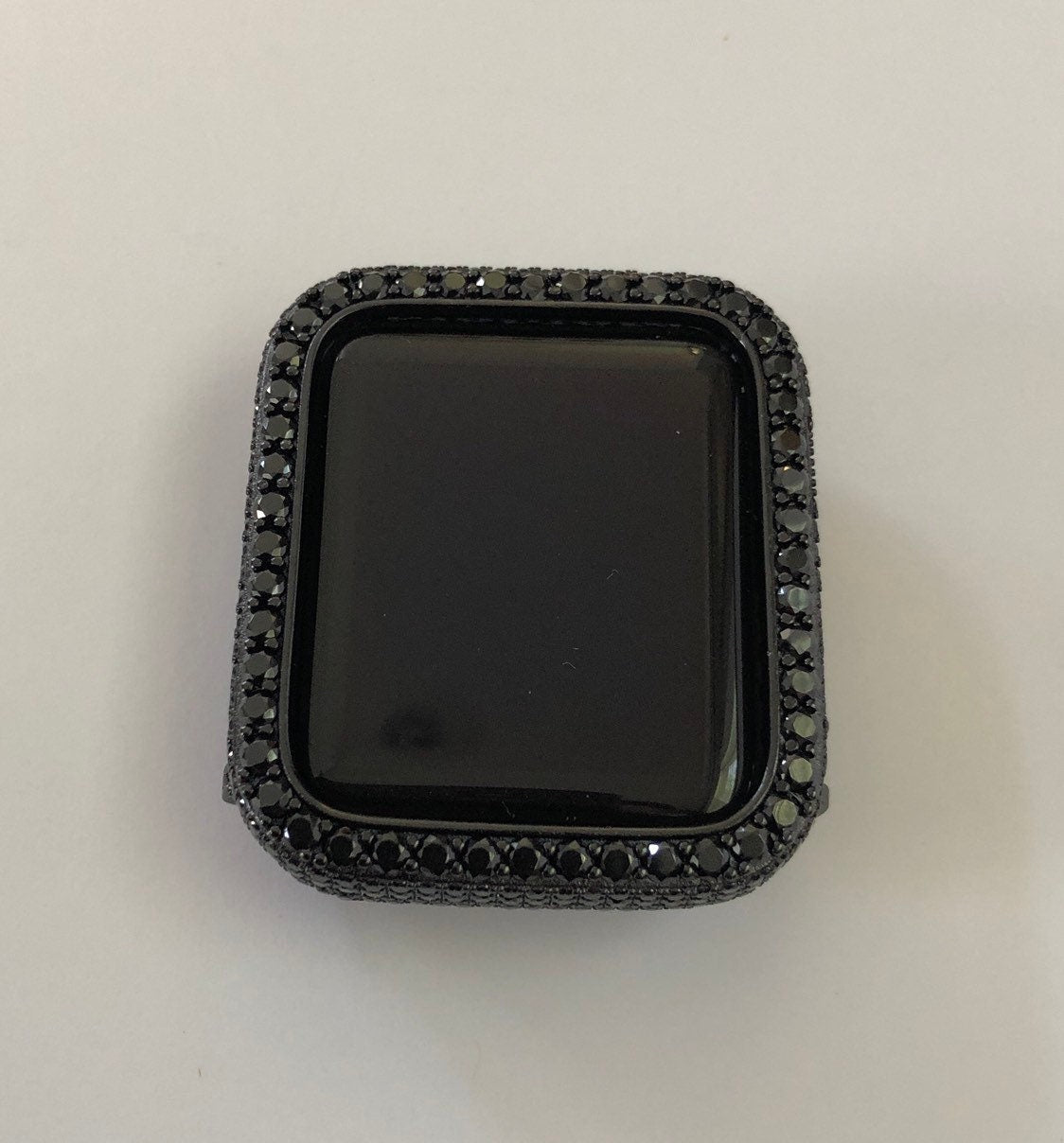 Series 2-11 Apple Watch Case Cover 38mm-49mm Black Lab Diamond Bezel 2.5mm Iwatch Band Smartwatch Bumper Bling 42mm 46mm