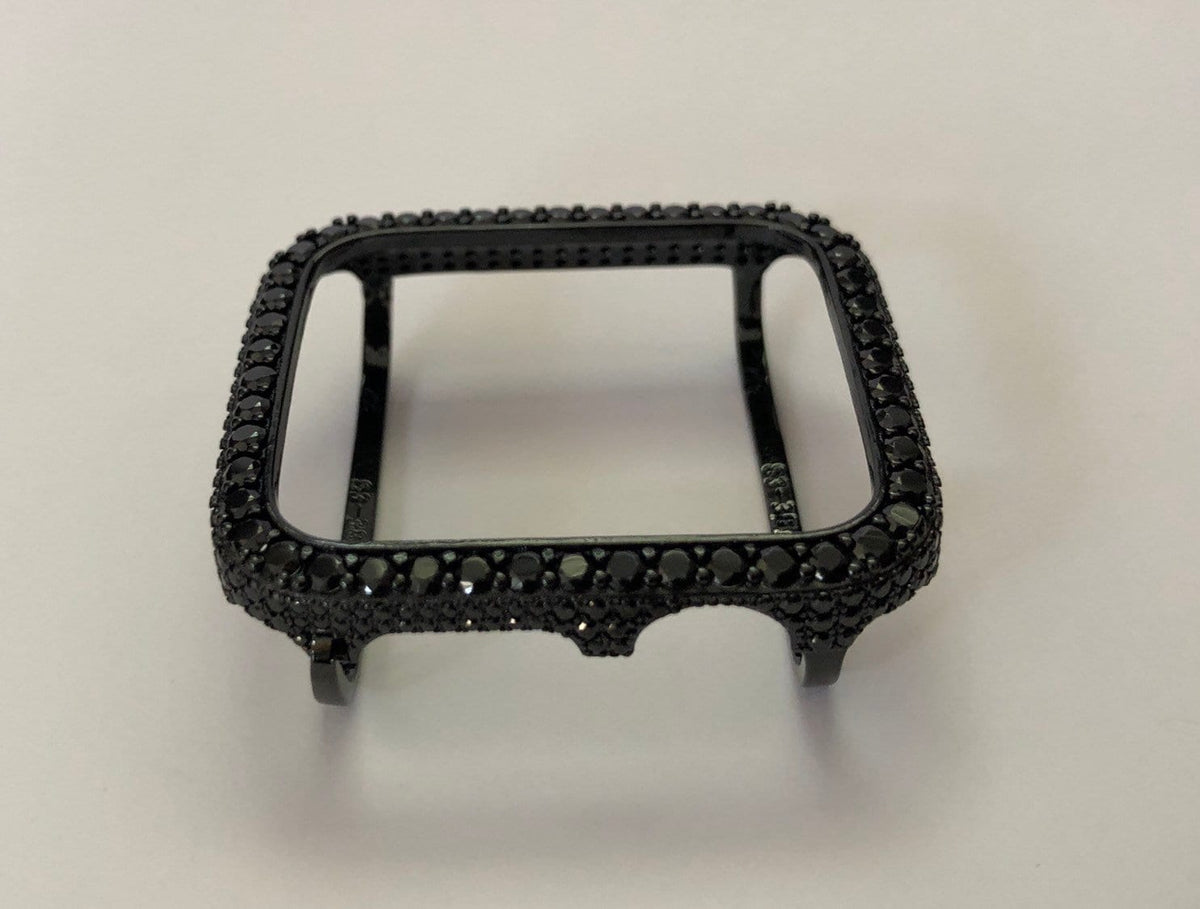 Series 2-11 Apple Watch Case Cover 38mm-49mm Black Lab Diamond Bezel 2.5mm Iwatch Band Smartwatch Bumper Bling 42mm 46mm