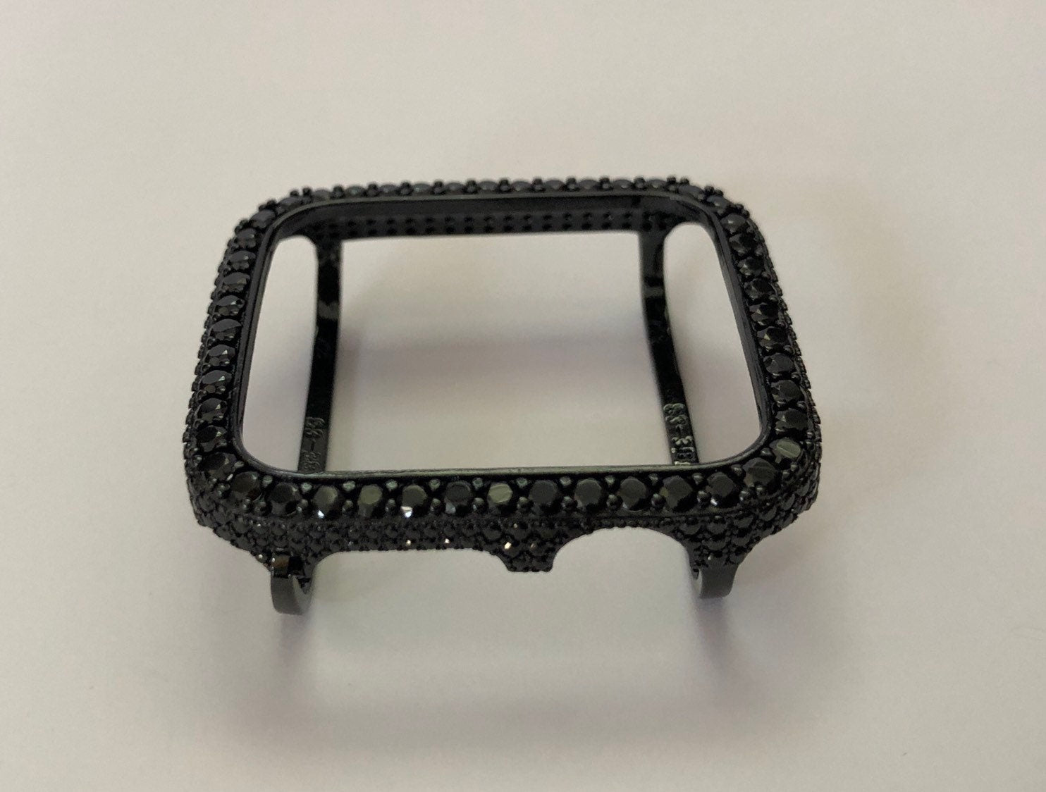 Series 2-11 Apple Watch Case Cover 38mm-49mm Black Lab Diamond Bezel 2.5mm Iwatch Band Smartwatch Bumper Bling 42mm 46mm