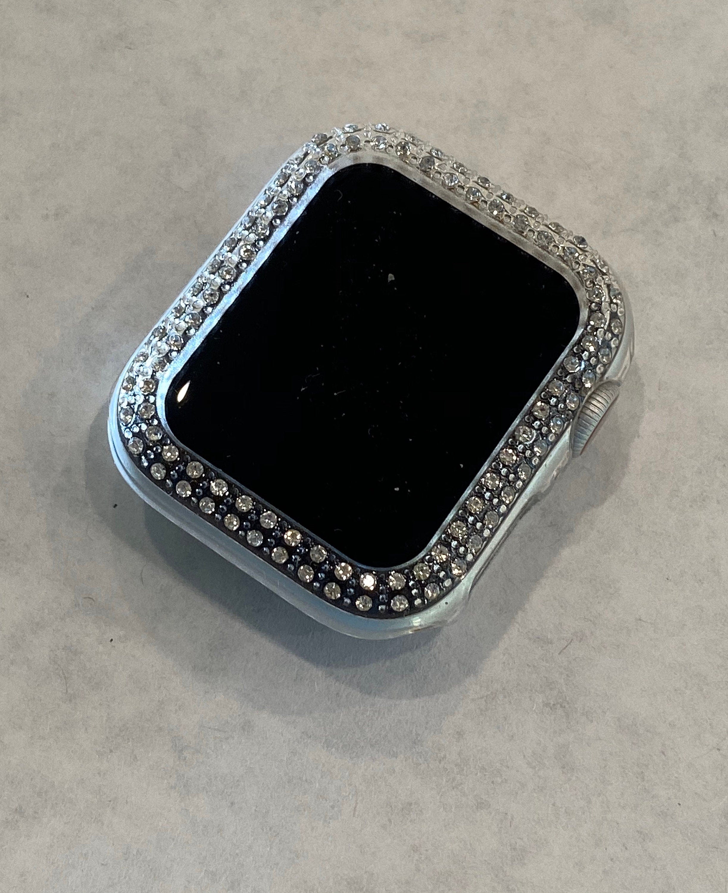 Apple Watch Cover Bezel Clear Case Crystals Apple Watch Cases Smartwatch Bumper Bling 38mm-45mm Series 2-9