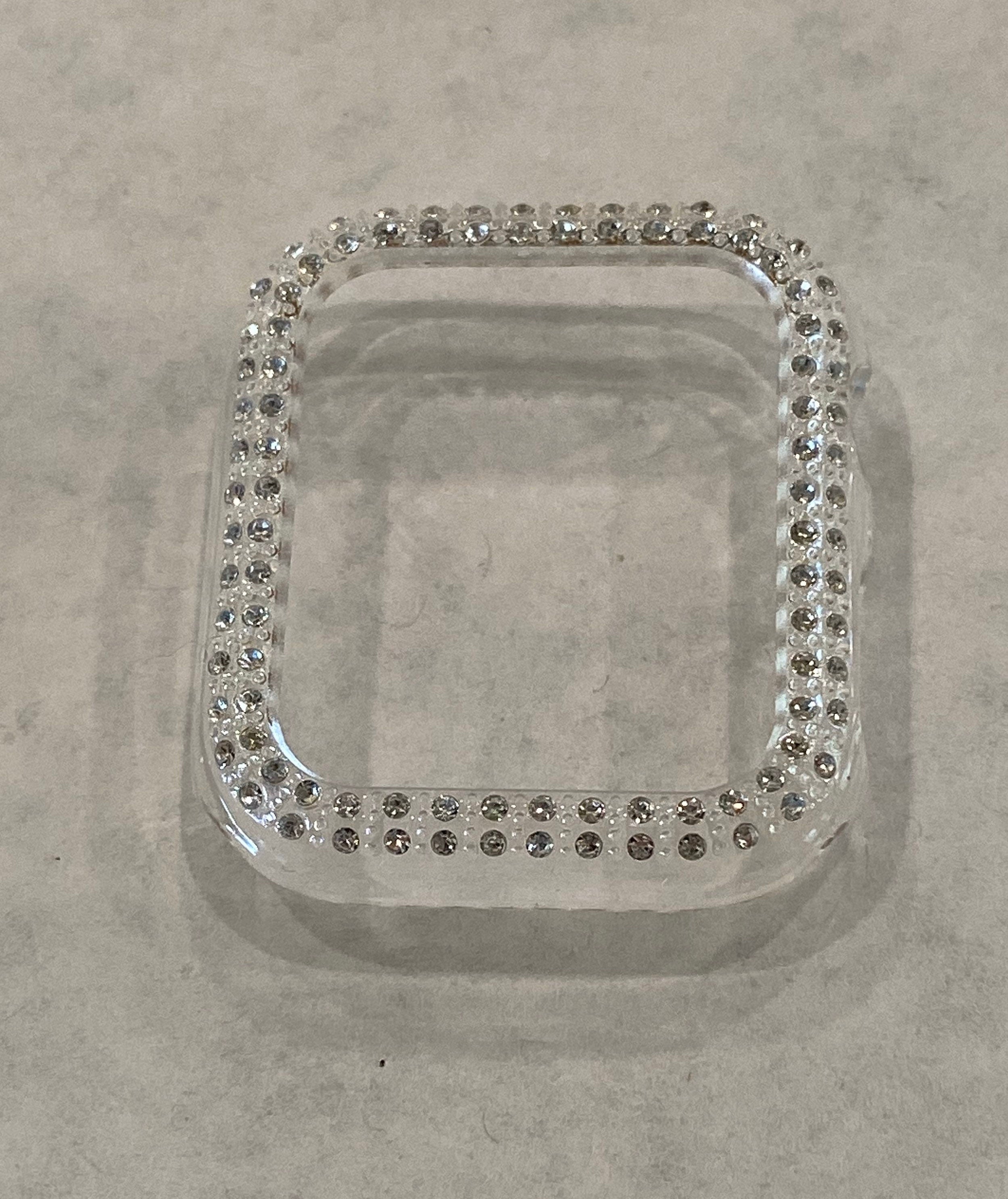 Apple Watch Cover Bezel Clear Case Crystals Apple Watch Cases Smartwatch Bumper Bling 38mm-45mm Series 2-9