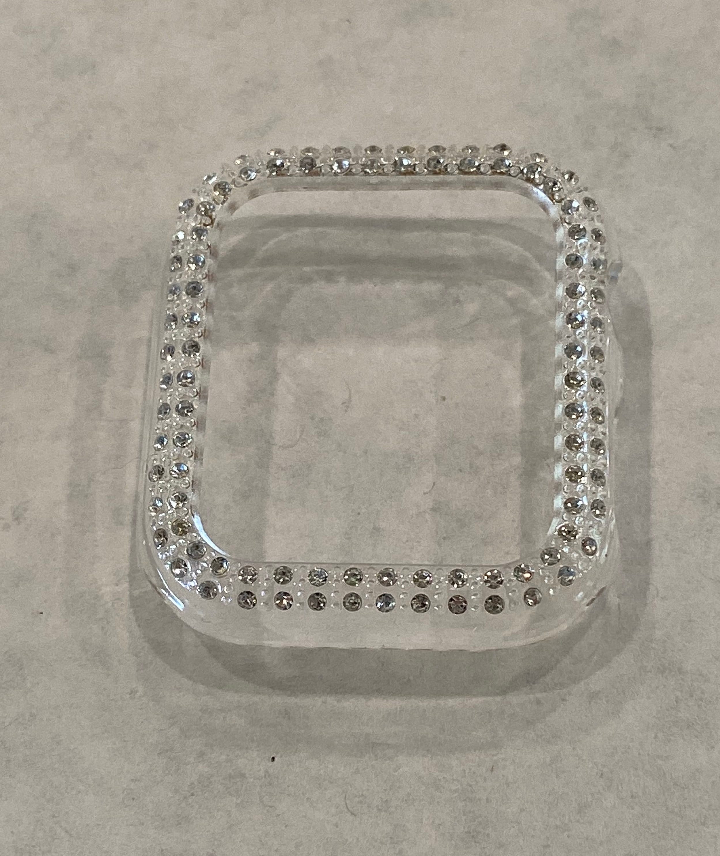 Series 10/11 Apple Watch Cover Bezel Clear Case Swarovski Crystals Apple Watch Cases Smartwatch Bumper Bling 38mm-46mm