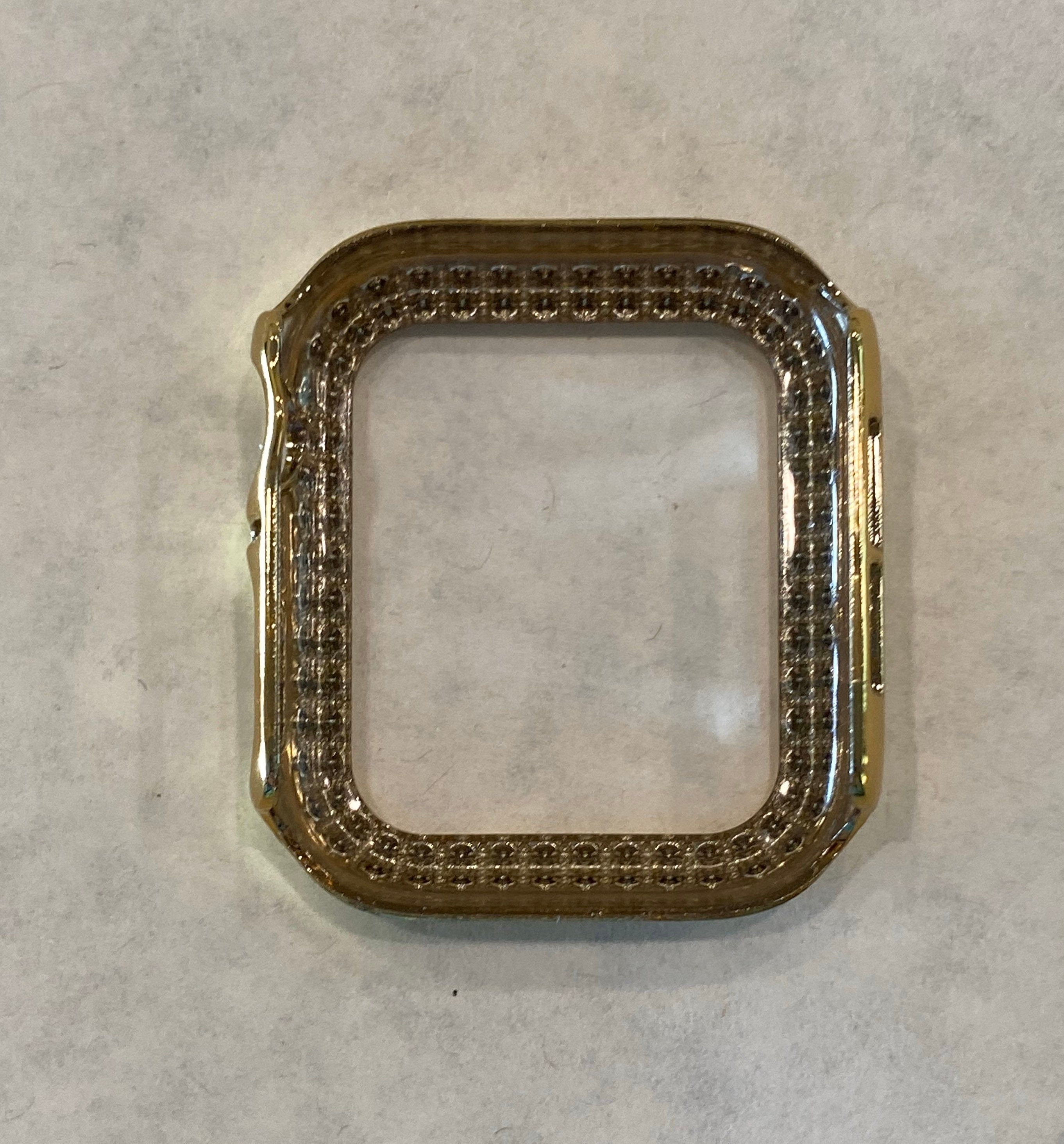 Series 10 Gold Apple Watch Cover 49mm Ultra Swarovski Crystals Protective Iphone Watch Case 38mm-46mm Smartwatch Bumper