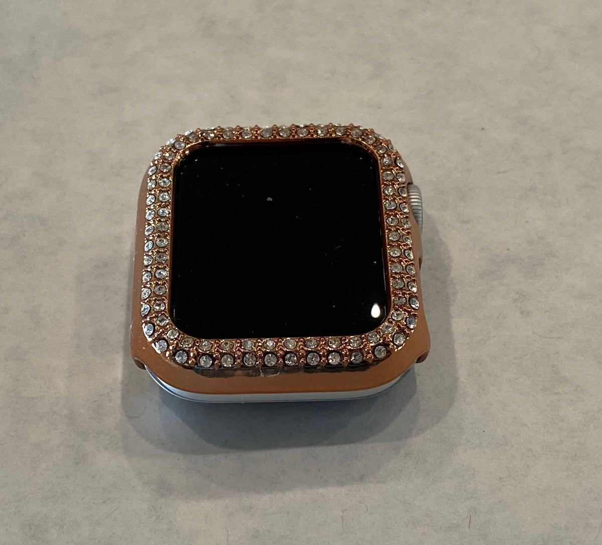 Series 2-12 Apple Watch Cover Rose Gold Rhinestone Crystal Apple Watch Case Bumper Faceplate 38mm-49mm Ultra Iwatch Candy Bling
