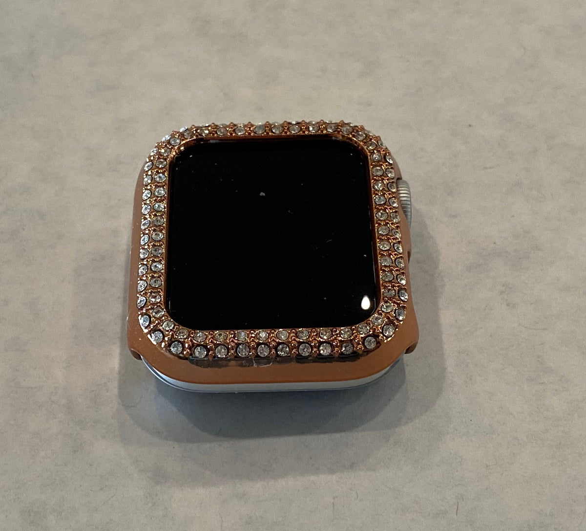 Series 2-11 Apple Watch Cover Rose Gold Rhinestone Crystal Apple Watch Case Bumper Faceplate 38mm-49mm Ultra Iwatch Candy Bling