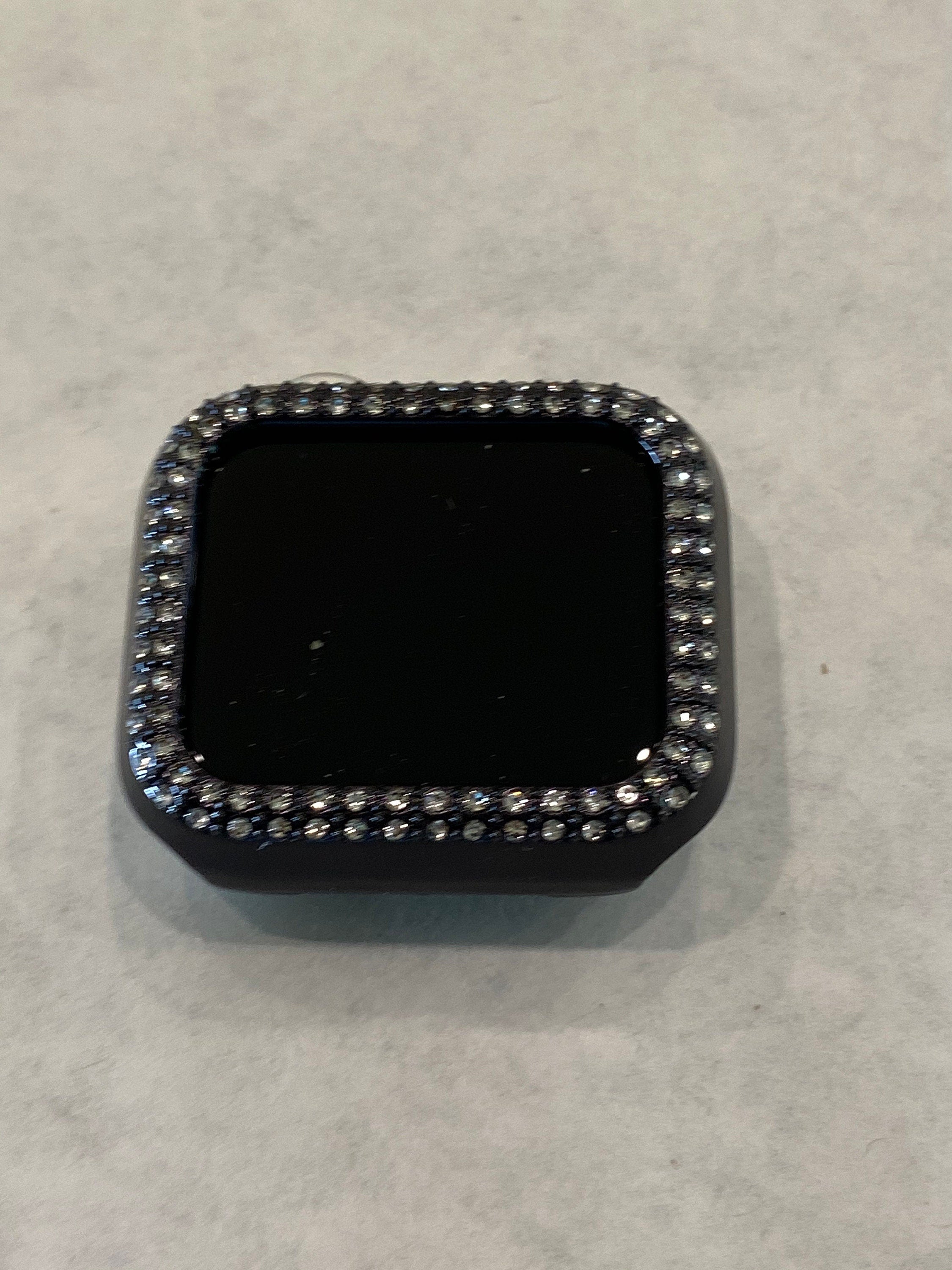 Black Apple Watch Cover 42mm 46mm Swarovski Crystal Iphone Watch Case Bling 38mm-49mm Ultra Series 2-11 SE Iwatch Candy Bling