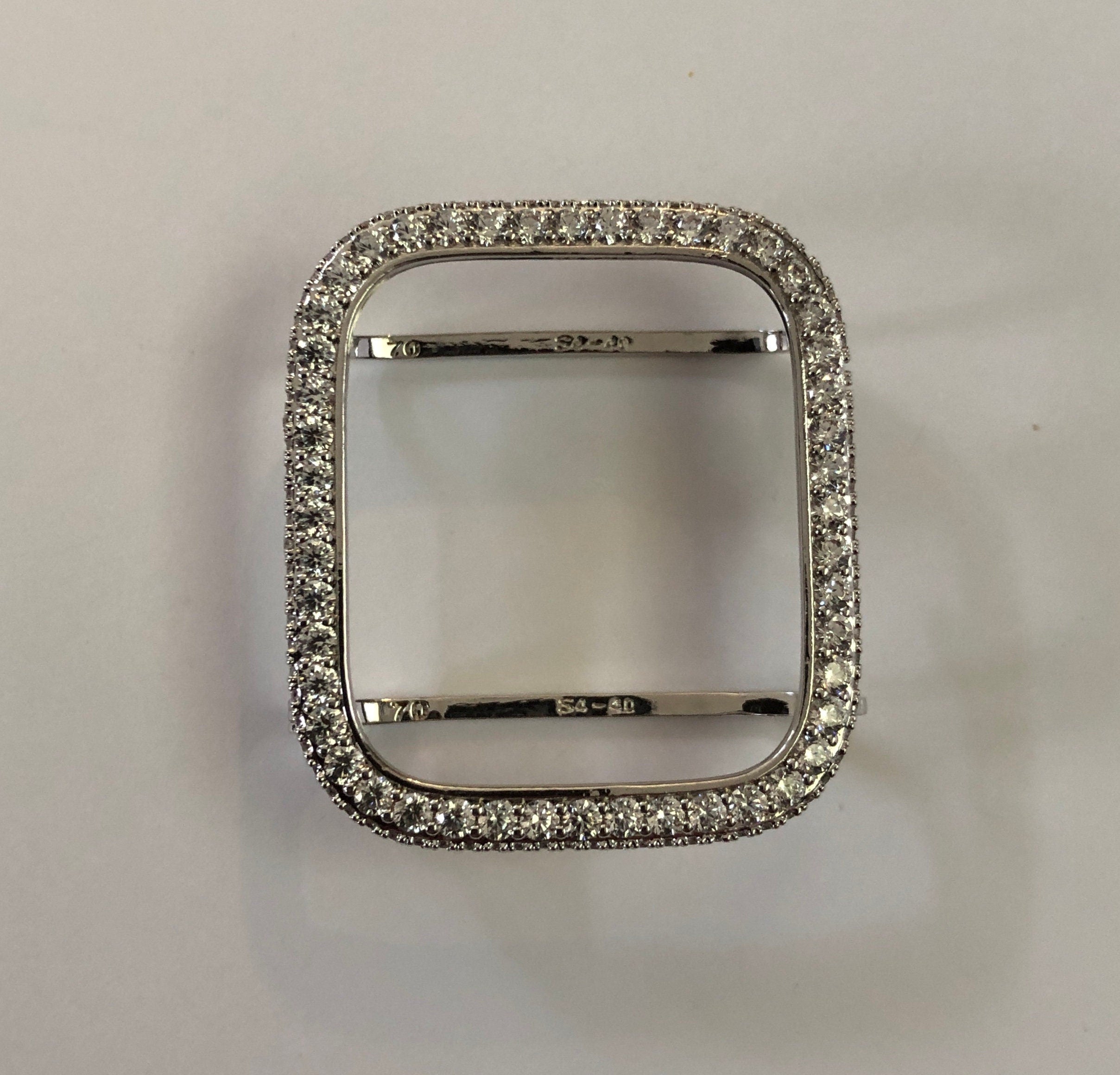 Apple Watch Band 49mm Ultra Silver Swarovski Crystals & or Apple Watch Cover Lab Diamond Bezel Case 38mm-46mm Iwatch Candy Series 10