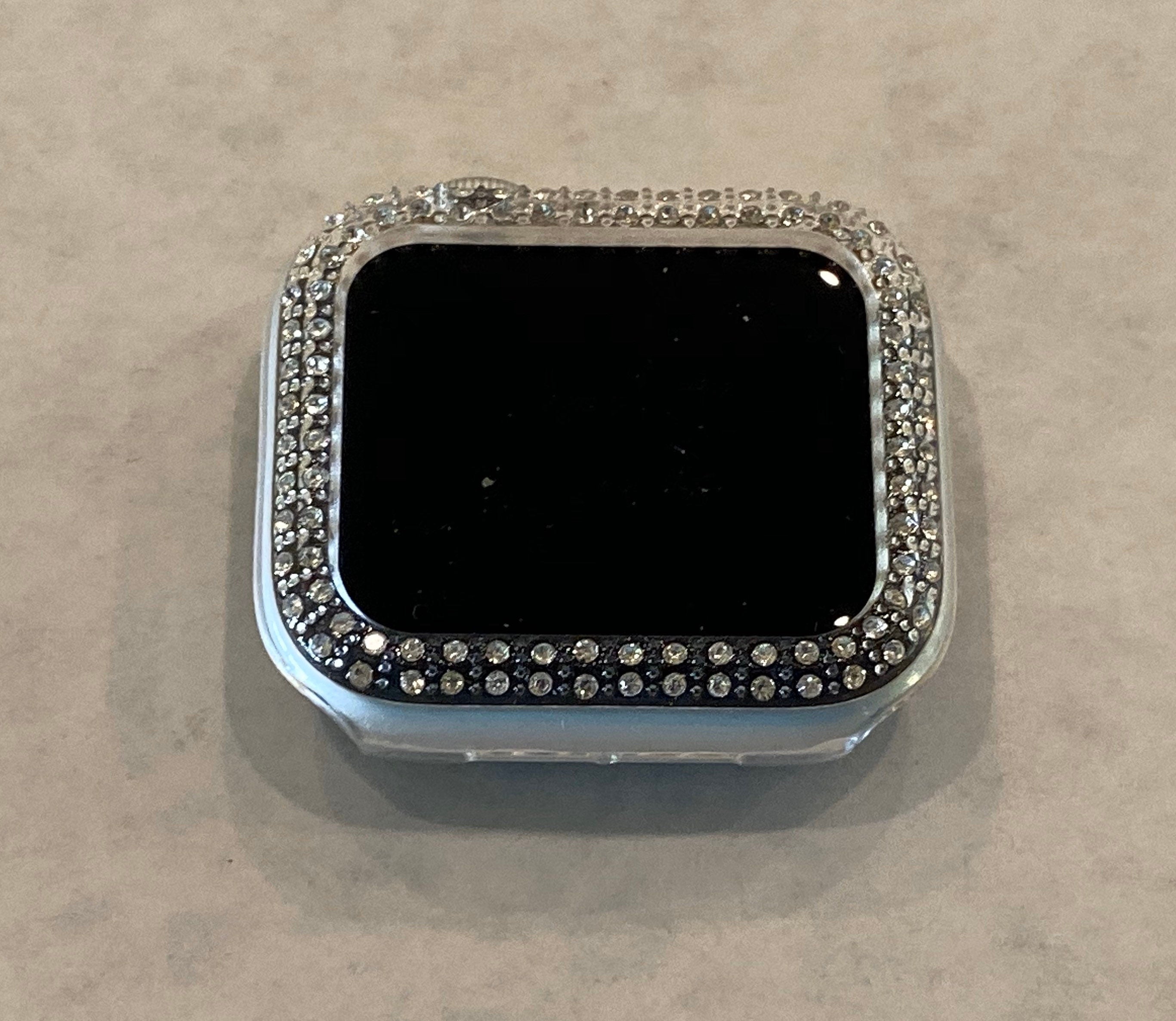 Series 10/11 Apple Watch Cover Bezel Clear Case Swarovski Crystals Apple Watch Cases Smartwatch Bumper Bling 38mm-46mm