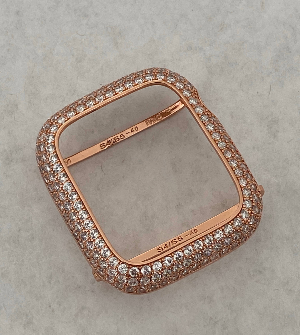 Series 11 Apple Watch Band Woman Rose Gold Swarovski Crystals Stainless Steel & or Apple Watch Cover Lab Diamond Bezel Cover 38mm-49mm Ultra