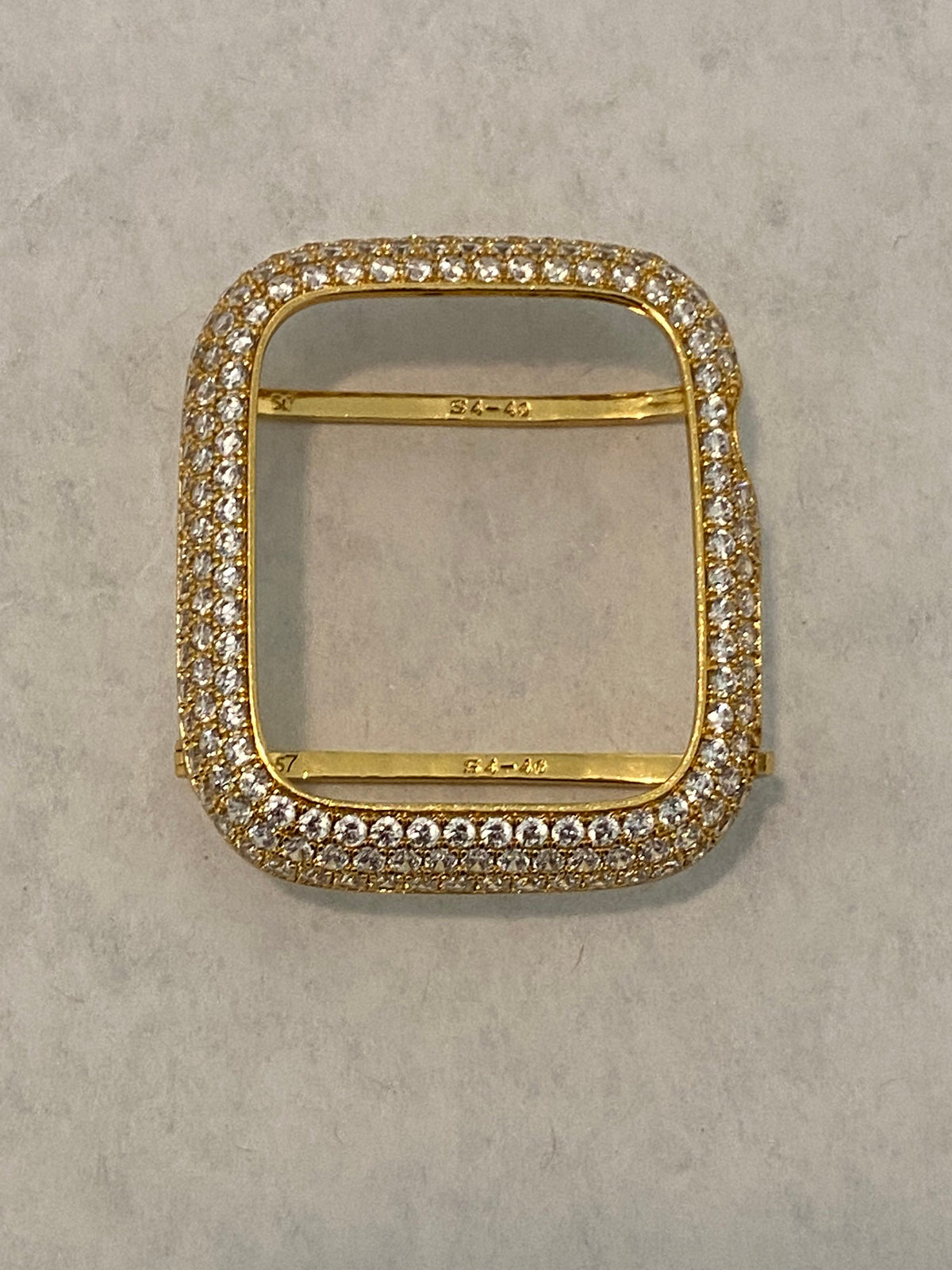Designer Apple Watch Band Women's Gold Swarovski Crystals & or Pave Apple Watch Cover Lab Diamond Bezel Bumper Bling 38mm-49mm Iwatch Candy