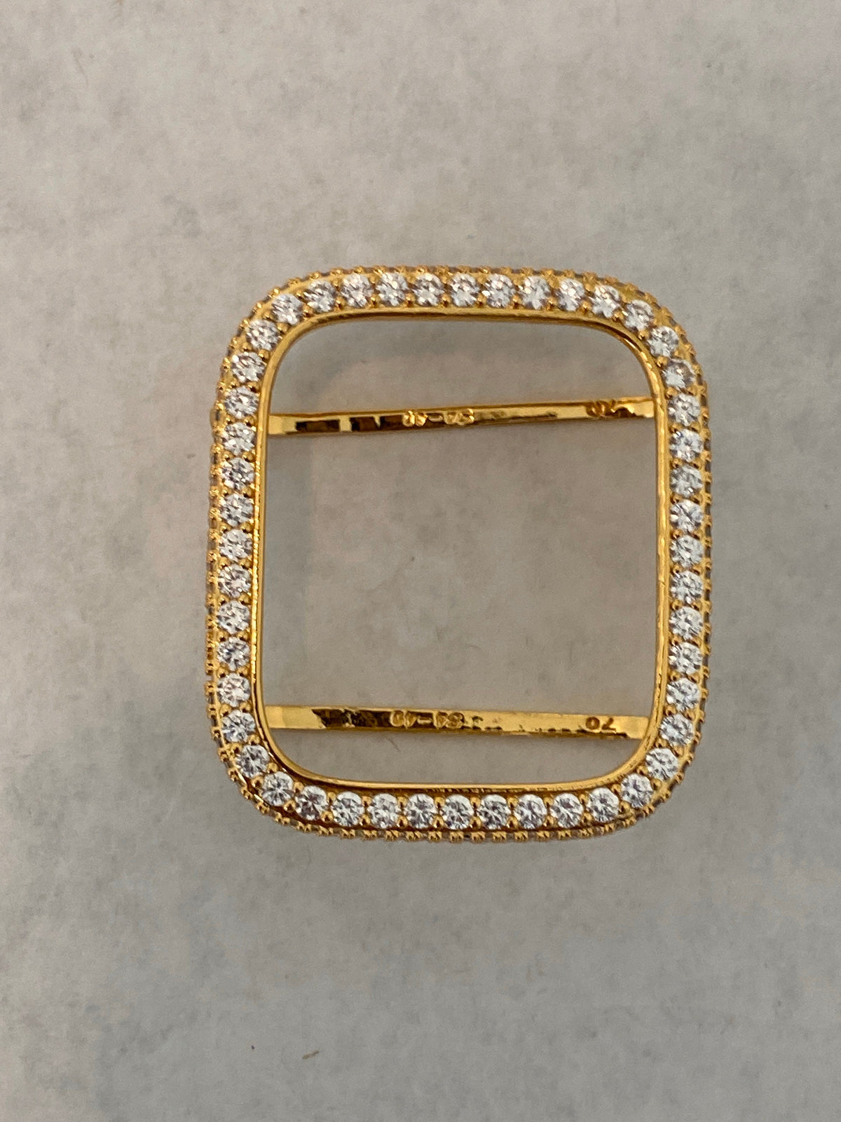 Custom Apple Watch Band Gold Stainless 38mm-49mm Ultra & or Iced Out Lab Diamond Bezel Cover Gift for Him Series 10-11