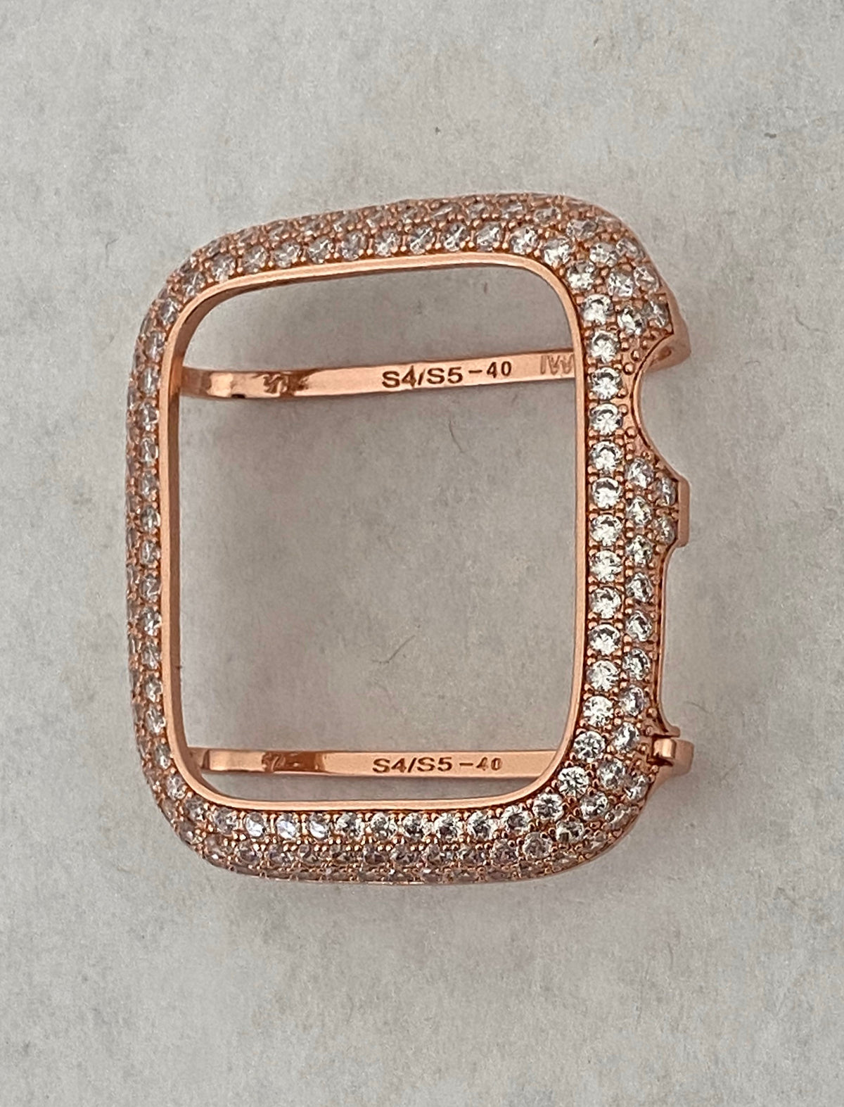 Rose Gold Apple Watch Band Womens High End Crystals & or Apple Watch Cover Lab Diamond Bezel Iphone Watch Case 39mm-49mm Ultra Iwatch Candy
